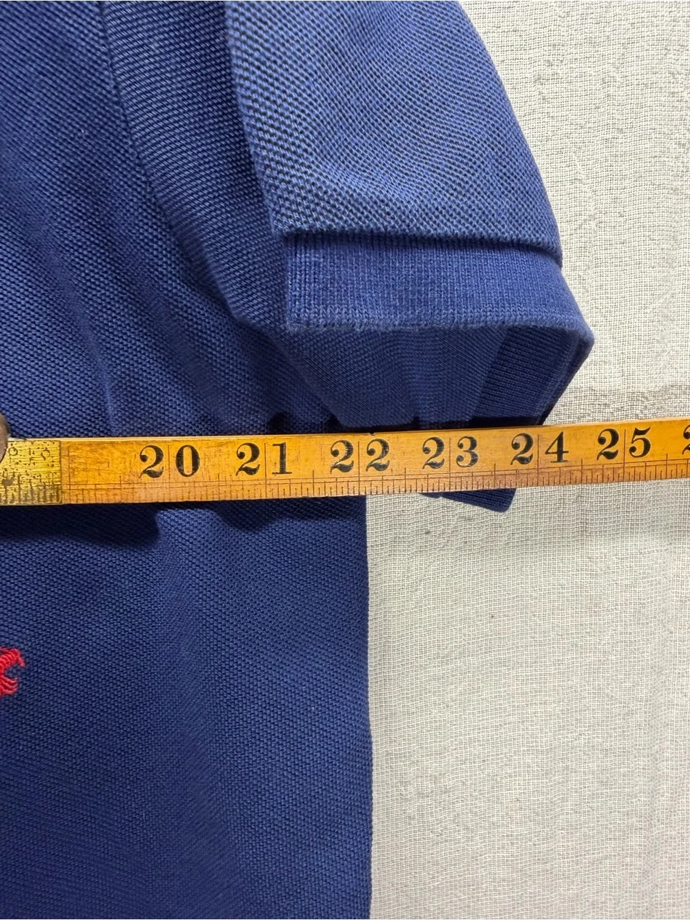 Ralph Lauren Navy Polo with Red Embroidered Motif